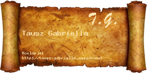 Tausz Gabriella névjegykártya