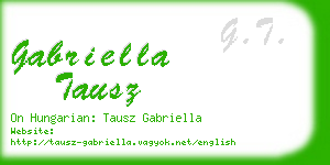 gabriella tausz business card